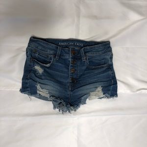 High Waisted Raw Hem American Eagle Shorts